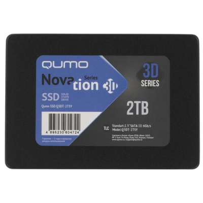 Накопитель SSD 2TB QUMO Novation QLC 3D 2.5&quot; 560/520 MB/s; SM2259XT; 664TB [Q3DQ-2TSСY]