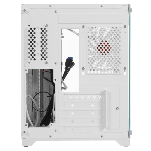 Компьютерный корпус Ginzzu V450 RGb белый CRC6 FAN12CM RGb*3 [V450]