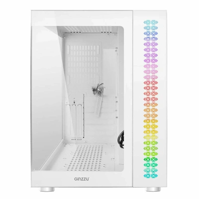 Компьютерный корпус Ginzzu V580 RGb подсветка, закаленное стекло [V580]