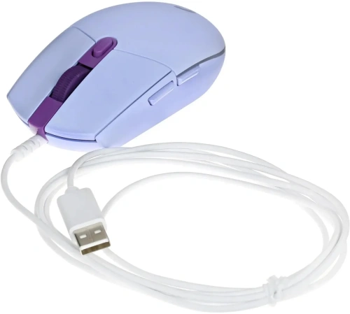 Мышь проводная Logitech G102 LIGHTSYNC фиолетовый, 8000 dpi, USB, кнопки - 6 [910-005857/910-005854]
