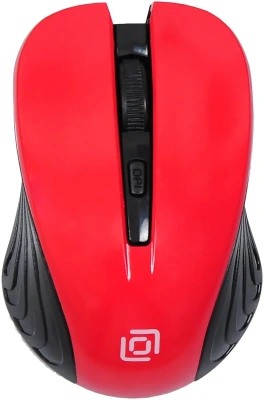 Мышь беспроводная Oklick 545MW черный/красный, 1600 dpi, радиоканал, USB, кнопки - 4 [TM-5500 RED]