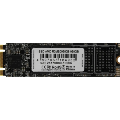 Накопитель SSD AMD Radeon 960Gb M.2 2280, SATA, R/W 550/500 [R3MS0960G8]