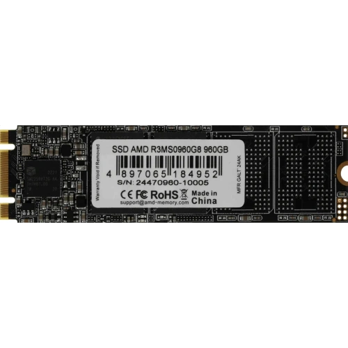 Накопитель SSD AMD Radeon 960Gb M.2 2280, SATA, R/W 550/500 [R3MS0960G8]
