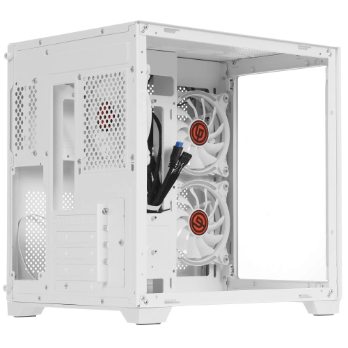 Компьютерный корпус Ginzzu V450 RGb белый CRC6 FAN12CM RGb*3 [V450]