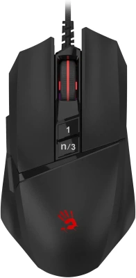 Мышь проводная A4Tech Bloody W65 Max Mini черный, 12000 dpi, USB, кнопки - 9 [W65 MAX MINI STONE BLACK]