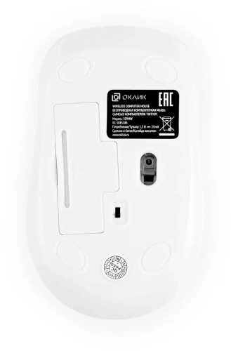 Мышь беспроводная Oklick 509MW белый, 1600 dpi, радиоканал, USB, кнопки - 4 [1885186]