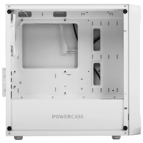 Компьютерный корпус Powercase Mistral Micro A3W ARGb, Tempered Glass, 2x 140mm ARGb PWM+1x 120mm ARGb PWM, белый, mATX [CMMAW-A3]