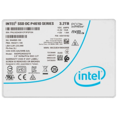 Накопитель SSD Intel PCI-E x4 3.2Tb SSDPE2KE032T807 DC P4610 2.5" [SSDPE2KE032T807]