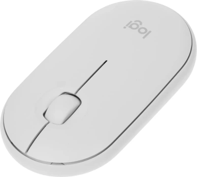 Мышь беспроводная Logitech Pebble M350 белый, 1000 dpi, кнопки - 3 [910-005541]