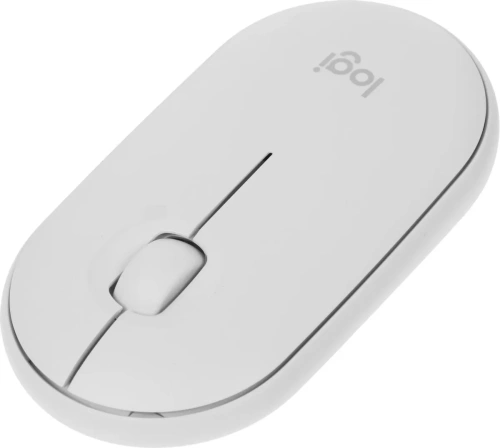 Мышь беспроводная Logitech Pebble M350 белый, 1000 dpi, кнопки - 3 [910-005541]
