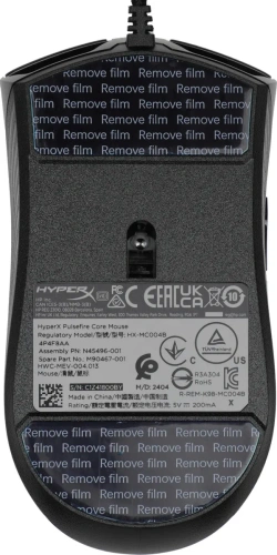 Мышь проводная HyperX Pulsfire Core черный, 6200 dpi, USB, кнопки - 7 [4P4F8AA]