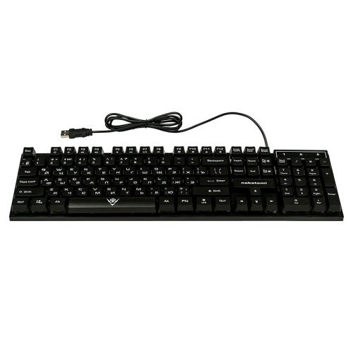 Клавиатура KG-23U BLACK Nakatomi Gaming - игровая с RGb-подсветкой, USB, черная [KG-23U BLACK]