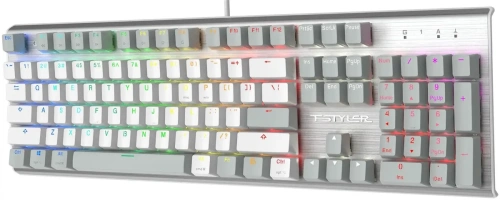 Клавиатура A4Tech Fstyler FS100 Neon проводная, USB, серый/белый [FS100 серый/белый]