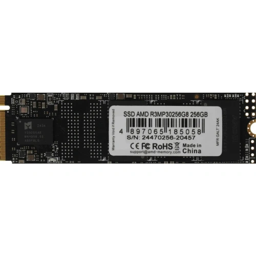 Накопитель SSD AMD Radeon 256 Gb, PCIe 3.0 x4, M.2 2280, NVMe, R/W 2000/1300 [R3MP30256G8]