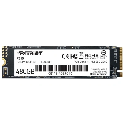 Накопитель SSD Patriot PCIe 3.0 x4 480GB P310P480GM28 P310 M.2 2280 [P310P480GM28]