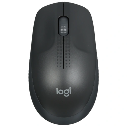 Мышь беспроводная Logitech M190 черный, 1000 dpi, радиоканал, USB, кнопки - 3 [910-005905/910-005902]