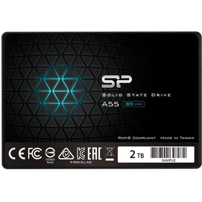 Накопитель SSD Silicon Power Ace A55 2 TB, SATA III, 2.5&quot;, R/W 500/450 [SP002TBSS3A55S25]