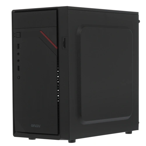 Корпус Ginzzu D180 2*USB 2.0,AU w/o PSU [Ginzzu D180]