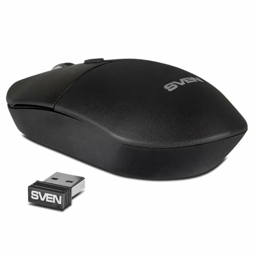 Мышь беспроводная SVEN RX-515SW черный, 1600 dpi, радиоканал, USB, кнопки - 4 [SV-019969]