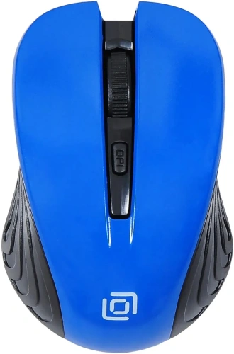 Мышь беспроводная Oklick 545MW черный/синий, 1600 dpi, радиоканал, USB, кнопки - 4 [545MW черный/синий]