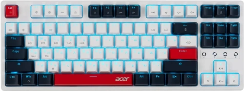 Клавиатура Acer OKR302 (ZL.KBDEE.016) беспроводная, USB, Bluetooth/Радиоканал, белый [ZL.KBDEE.016]