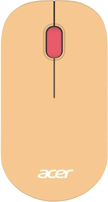 Мышь беспроводная Acer OMR205 бежевый/розовый, 1200 dpi, кнопки - 3 [ZL.MCEEE.02L]