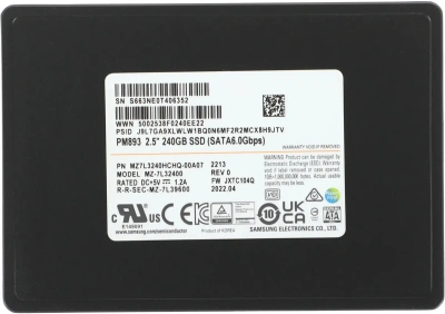 Накопитель SSD Samsung 240GB [MZ7L3240HCHQ-00A07]