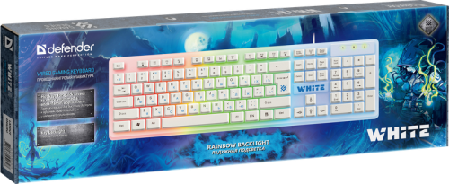 Клавиатура Defender White GK-172 (45172) проводная, USB, белый [45172]