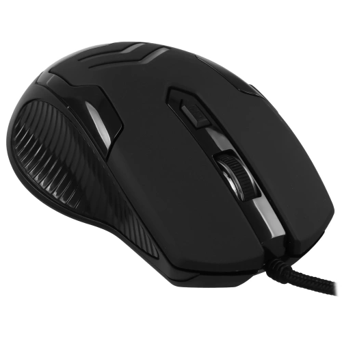 Мышь проводная Qumo Crypt M57 черный, 3200 dpi, USB, кнопки - 6 [Crypt M57]