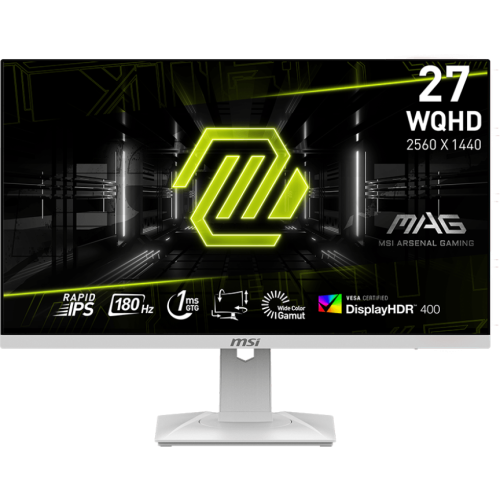 Монитор 27&quot; MSI MAG 274QRFW Rapid IPS 2560x1440, 180 Гц, 1 мс, 16:9, 400 кд/м², 2xHDMI, 1xDP, белый [9S6-3CC29H-277]