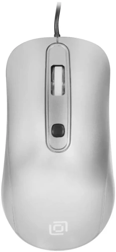 Мышь проводная Oklick 155M серебристый, 1600 dpi, USB, кнопки - 4 [155M]