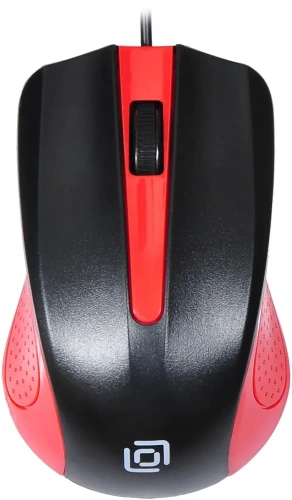 Мышь проводная Oklick 225M черный/красный, 1200 dpi, USB, кнопки - 3 [225M черный/красный]