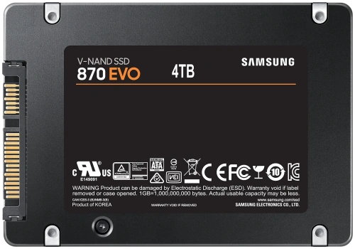 Накопитель SSD Samsung 4TB 870 EVO, V-NAND, 2.5&quot;, SATA III [MZ-77E4T0BW]