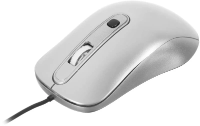 Мышь проводная Oklick 155M серебристый, 1600 dpi, USB, кнопки - 4 [155M]