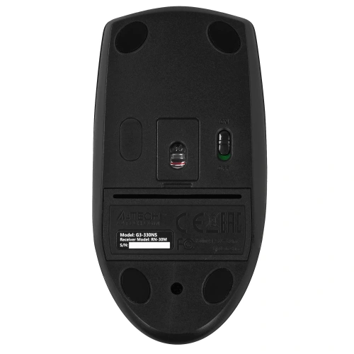 Мышь беспроводная A4Tech G3-330NS черный, 1200 dpi, радиоканал, USB, кнопки - 3 [G3-330NS]