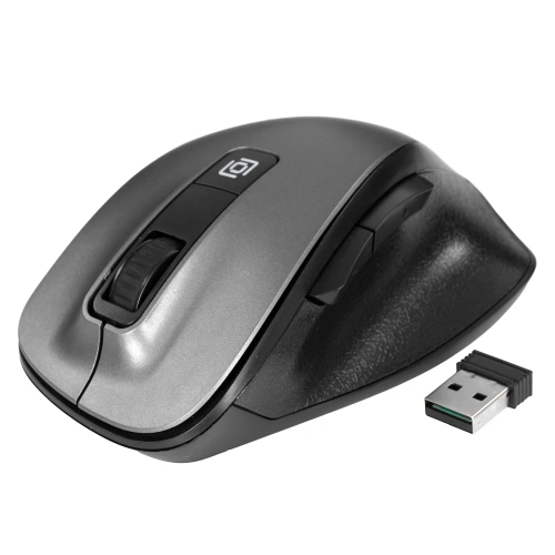 Мышь беспроводная Oklick 504MW черный/серый, 1600 dpi, радиоканал, USB [2004736]