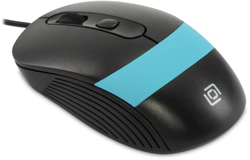 Мышь проводная Oklick 310M черный/синий, 2400 dpi, USB, кнопки - 4 [1869099]