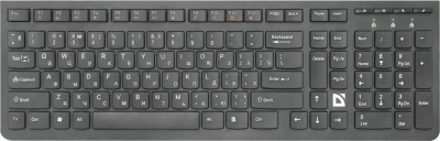 Клавиатура DEFENDER ULTRAMATE SM-535 RU беспроводная USB, радиоканал, черный [45535]