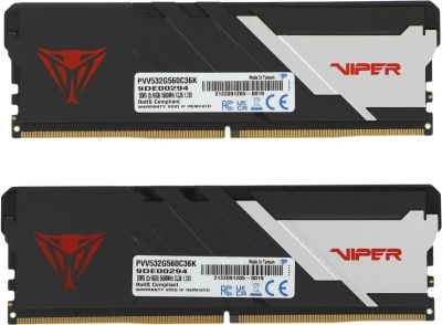 Оперативная память Patriot Viper Venom DDR5 32GB (2 х 16GB) 5600MHz UDIMM [PVV532G560C36K]