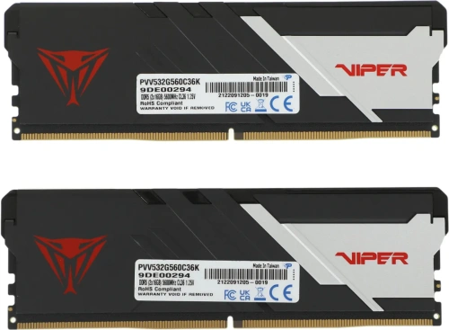 Оперативная память Patriot Viper Venom DDR5 32GB (2 х 16GB) 5600MHz UDIMM [PVV532G560C36K]