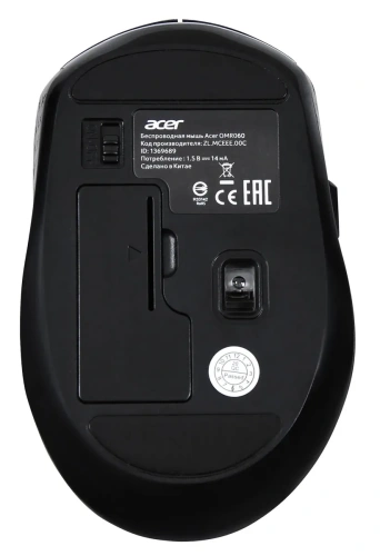 Беспроводная мышь ACER OMR060 Wireless 2.4G Mouse 1600dpi (6but) black [ZL.MCEEE.00C]