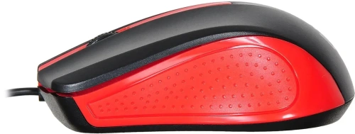 Мышь проводная Oklick 225M черный/красный, 1200 dpi, USB, кнопки - 3 [225M черный/красный]