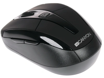 Мышь беспроводная Canyon MSO-W6 черный, 1600 dpi, радиоканал, USB, кнопки - 6 [CNR-MSOW06B]