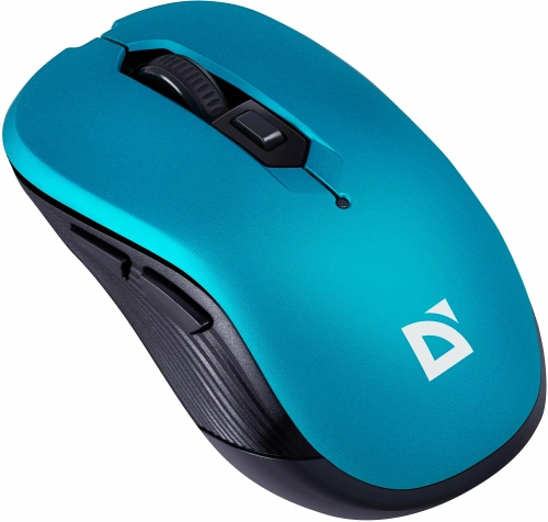 Мышь беспроводная Defender Gassa MM-105 бирюзовый, 1600 dpi, радиоканал, USB, кнопки - 6 [52102]