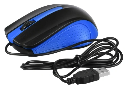 Мышь проводная Acer OMW011 черный/синий, 1200 dpi, USB, кнопки - 3 [ZL.MCEEE.002]