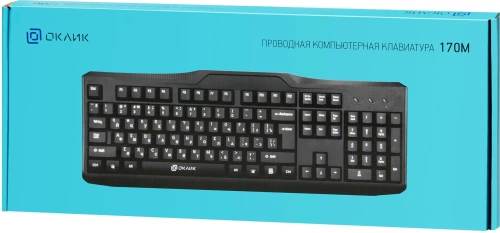 Клавиатура Oklick 170M черный USB [KW-1318]