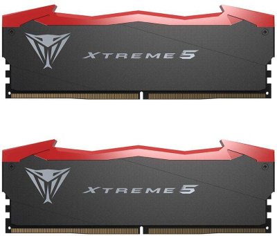 Оперативная память Patriot Viper Xtreme 5 Gaming DDR5 Общий объём памяти 48GB Module capacity 24GB Количество 2 8200 МГц Множитель частоты шины 36 1.45 В черный [PVX548G82C38K]
