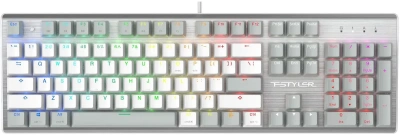 Клавиатура A4Tech Fstyler FS100 Neon проводная, USB, серый/белый [FS100 серый/белый]