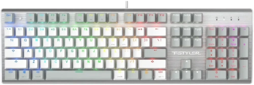 Клавиатура A4Tech Fstyler FS100 Neon проводная, USB, серый/белый [FS100 серый/белый]