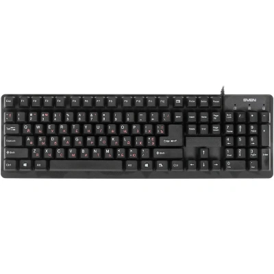 Клавиатура Keyboard SVEN Standard 301 USB черная SV-03100301UB [SV-03100301UB]